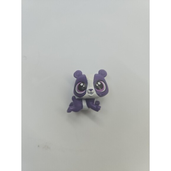 LPS Littlest Pet Shop Hasbro Figure Purple Pandas Bear - Picture 3 of 4